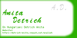 anita detrich business card